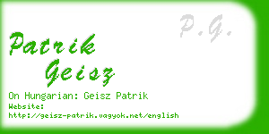 patrik geisz business card